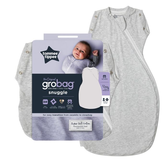 Grey Marl Grobag Snuggle with packaging