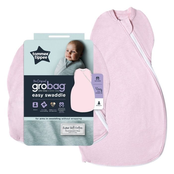 Pink Marl Easy Swaddle and packaging