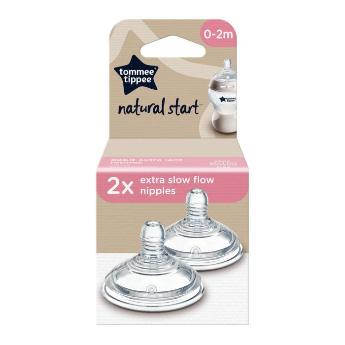 Natural Start nipples in their packaging against a white background