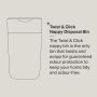Twist & Click bin infographic
