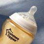 Baby bottle with milk inside 