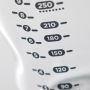 Close up of measurement markers on Glassbottle