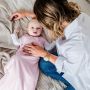 Child wearing The Original Grobag Pink Marl Sleepbag