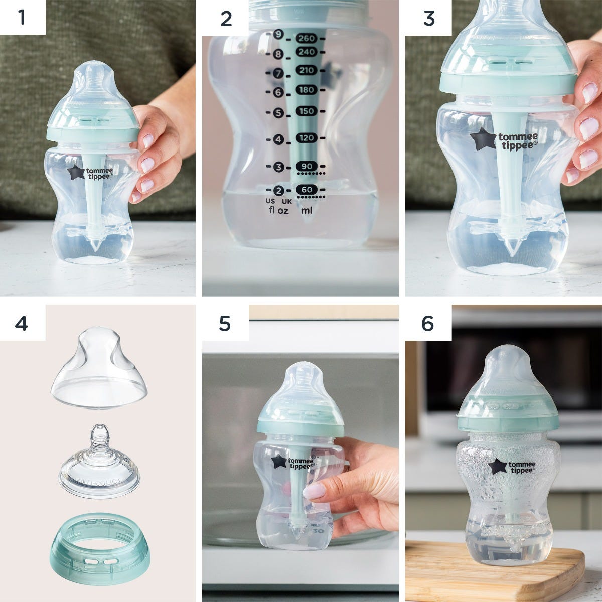 Image showing how to sterilise Advanced Anti-Colic bottle