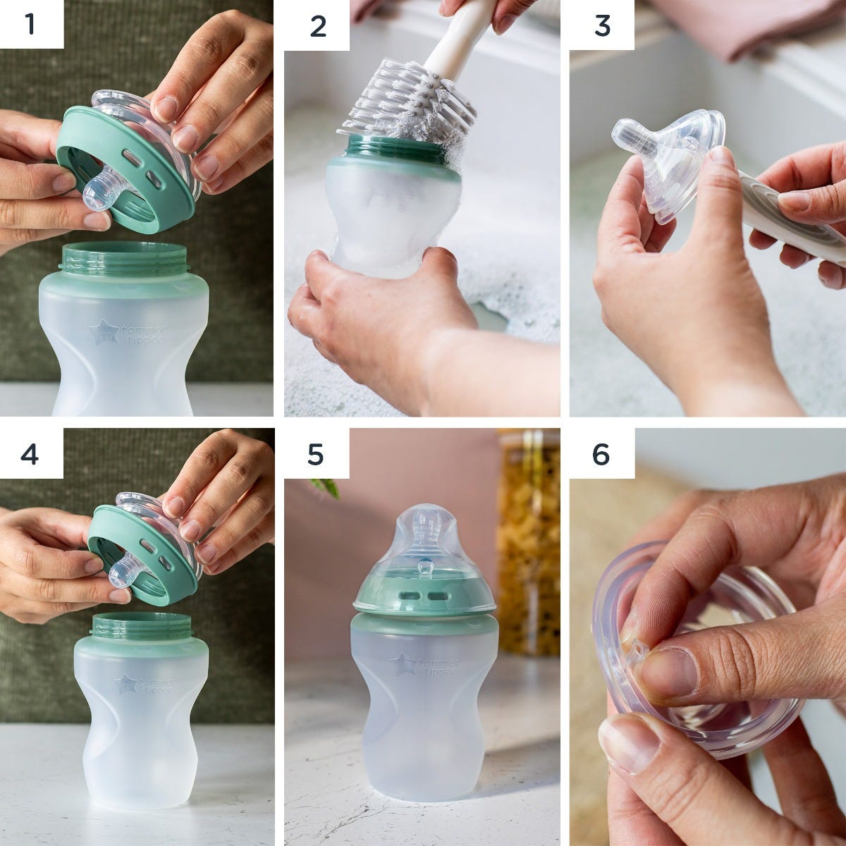 Image showing how to prepare Natural Start Silicone bottle 