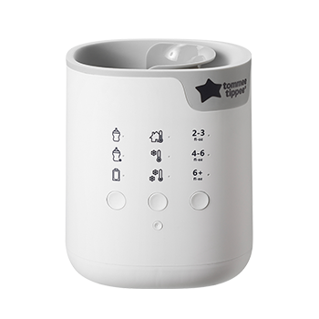 All-in-one Bottle & Pouch Warmer White with grey accents